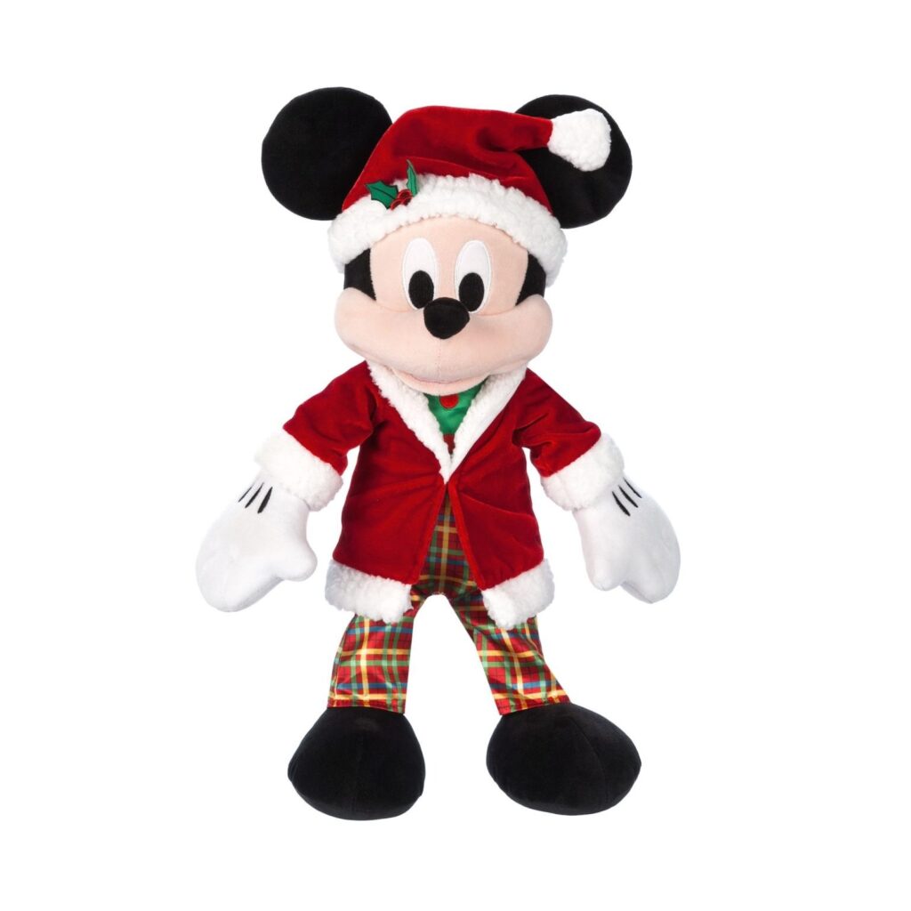 Mickey Mouse dressed in Christmas outfit plush toy
