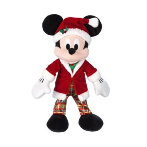 Mickey Mouse dressed in Christmas outfit plush toy