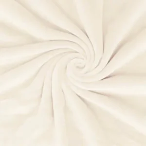 Swirled cream-colored velvet fabric with smooth texture