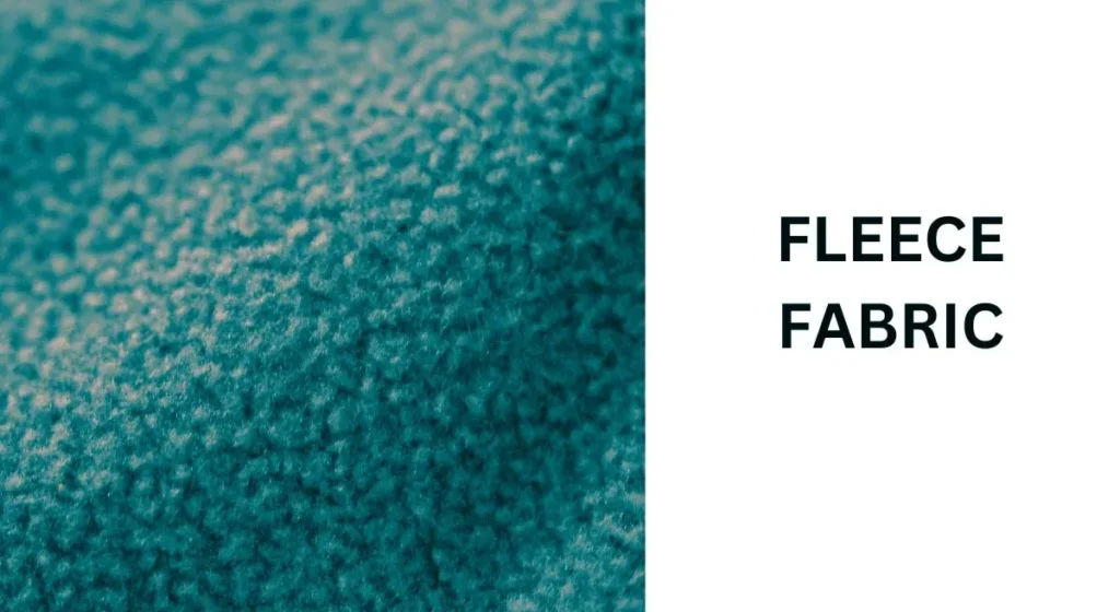 Close-up of soft textured green fleece fabric surface.
