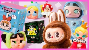 Popular Pop Mart collectible blind box toys featuring characters like Space Molly and Powerpuff Girls