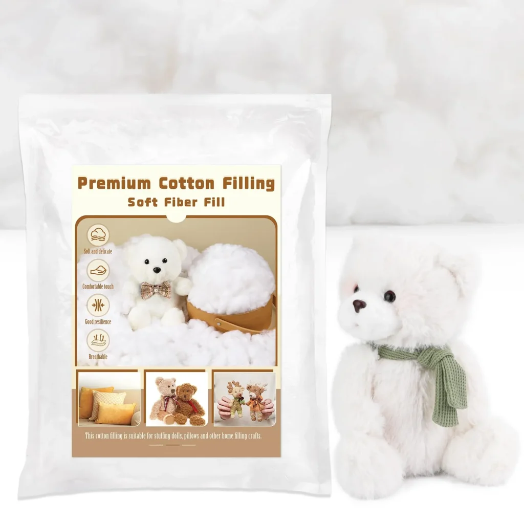 Soft cotton fiber filling for dolls and pillows crafting