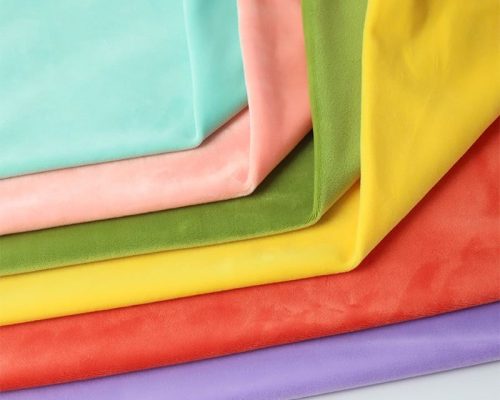 Plush Fabric Colors Soft colorful fabric sheets stacked neatly